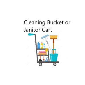 Various Janitor Cart or Cleaning Bucket